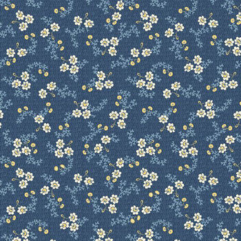 Middleboro Road R581559D-NAVY Garden by Suzi Smith for Marcus Fabrics, Image