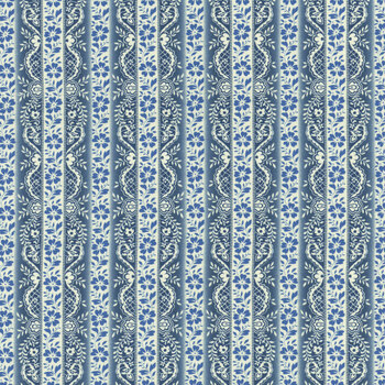 Middleboro Road R581567D-BLUE Stripe by Suzi Smith for Marcus Fabrics, Image