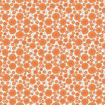 Aunt Grace Goes Scrappy R351525D-ORANGE Garden by Judie Rothermel for Marcus Fabrics, Image