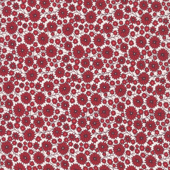 Aunt Grace Goes Scrappy R351525D-RED Garden by Judie Rothermel for Marcus Fabrics, Image