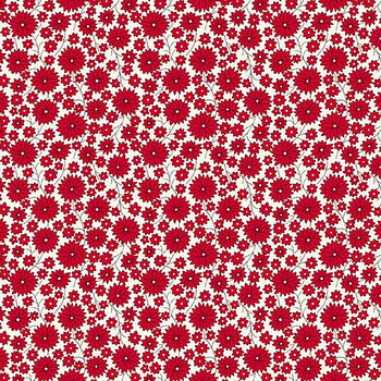 Aunt Grace Goes Scrappy R351525D-RED Garden by Judie Rothermel for Marcus Fabrics, Image