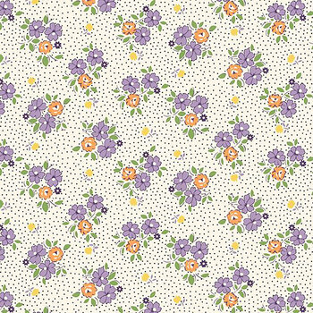 Aunt Grace Goes Scrappy R351526D-LILAC Floral by Judie Rothermel for Marcus Fabrics, Image