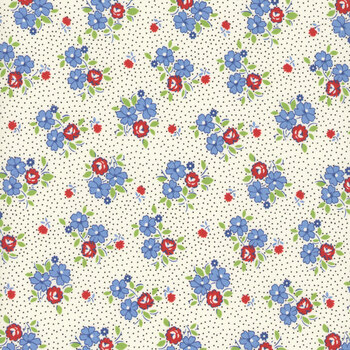 Aunt Grace Goes Scrappy R351526D-MULTI Floral by Judie Rothermel for Marcus Fabrics, Image