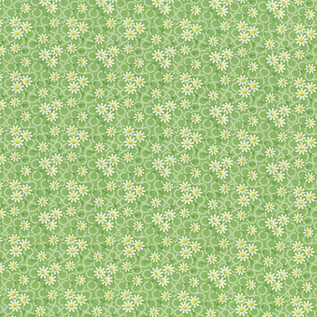 Aunt Grace Goes Scrappy R351527D-GREEN Daisy by Judie Rothermel for Marcus Fabrics, Image