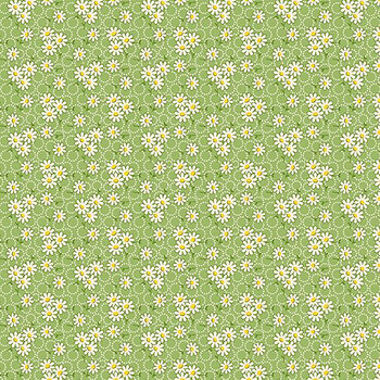 Aunt Grace Goes Scrappy R351527D-GREEN Daisy by Judie Rothermel for Marcus Fabrics, Image