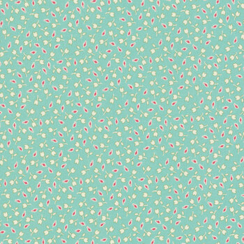 Aunt Grace Goes Scrappy R351529D-AQUA Tulips by Judie Rothermel for Marcus Fabrics, Image