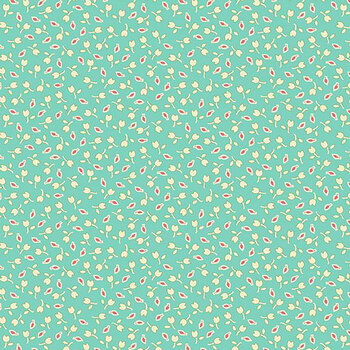 Aunt Grace Goes Scrappy R351529D-AQUA Tulips by Judie Rothermel for Marcus Fabrics, Image