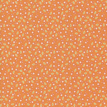 Aunt Grace Goes Scrappy R351529D-ORANGE Tulips by Judie Rothermel for Marcus Fabrics, Image
