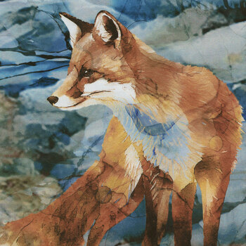 Fox Den DP28330-44 Blue Multi Panel by Deborah Edwards and Melanie Samra for Northcott Fabrics, Image