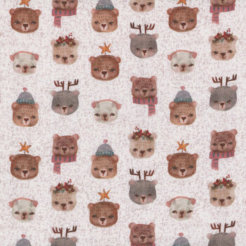 Cozy Cubs 91101-14 Bears Taupe by Bernadett Urbanovics for FIGO Fabrics, Image