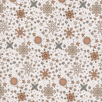 Cozy Cubs 91106-11 Snowflakes Cream by Bernadett Urbanovics for FIGO Fabrics, Image