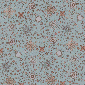 Cozy Cubs 91106-40 Snowflakes Blue by Bernadett Urbanovics for FIGO Fabrics, Image