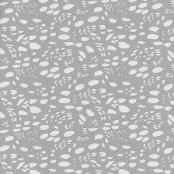 Cozy Cubs 91108-92 Snow Tracks Gray by Bernadett Urbanovics for FIGO Fabrics, Image