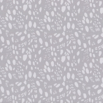 Cozy Cubs 91108-92 Snow Tracks Gray by Bernadett Urbanovics for FIGO Fabrics, Image