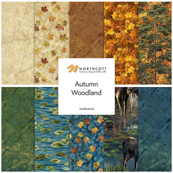 Autumn Woodland  Yardage by Northcott Fabrics, Image