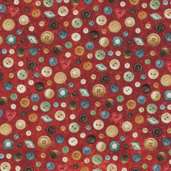 Stitchin' DP28347-24 Red Multi by Deborah Edwards for Northcott Fabrics, Image