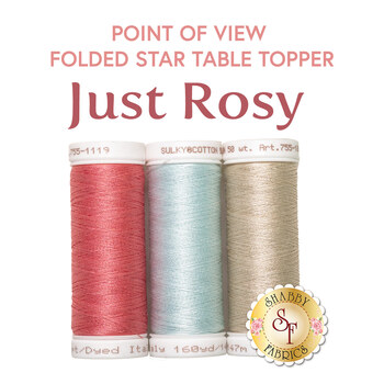  Point of View Folded Star Table Topper - Just Rosy - 3pc Thread Set, Image