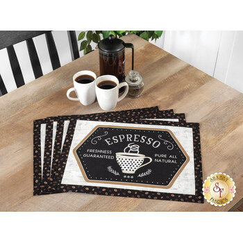  Self-Binding Placemats Kit - Makes 4 - Coffee Life, Image