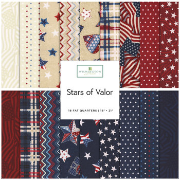 Stars of Valor  18 FQ Set by Beth Grove for Wilmington Prints, Image