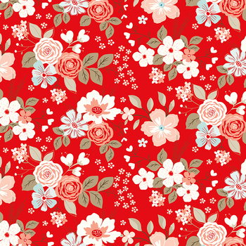 You & Me C15400-RED by Sandy Gervais for Riley Blake Designs, Image