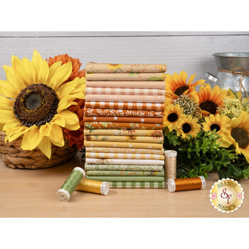 Sunflower Whispers  19 FQ Set by Lisa Audit for Riley Blake Designs, Image