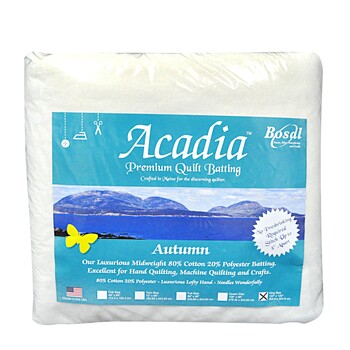 Acadia Premium 80% Cotton 20% Polyester Batting 4oz 120in x 120in, Image