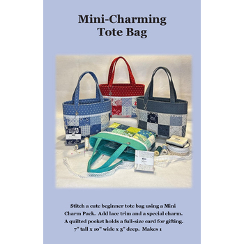 Mini-Charming Tote Bag Pattern - PDF Download, Image