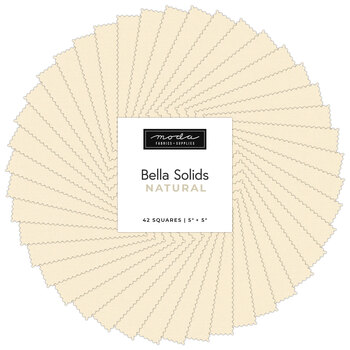 Bella Solids  Charm Pack - 9900PP-12 Natural by Moda Fabrics, Image