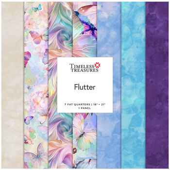 Flutter  7 FQ Set + Panel by Timeless Treasures Fabrics, Image