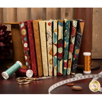 Stitchin'  10 FQ Set by Deborah Edwards for Northcott Fabrics, Image