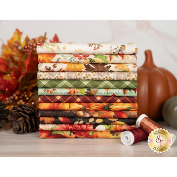 Gather With A Grateful Heart  12 FQ Set by Timeless Treasures Fabrics, Image