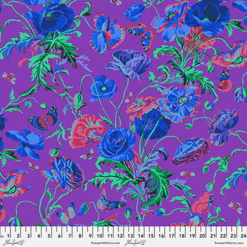 Kaffe Fassett Collective Classics Plus PWPJ116.PURPLE Meadow - Purple by FreeSpirit Fabrics, Image