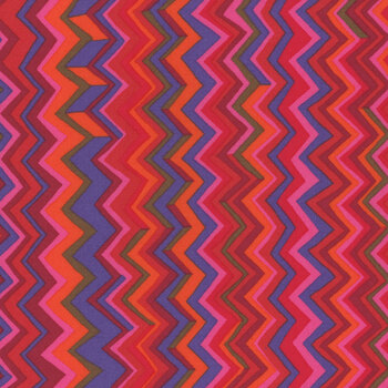 Kaffe Fassett Collective Classics Plus PWBM043.HOLIDAY Zig Zag - Holiday by FreeSpirit Fabrics, Image