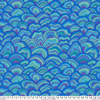 Kaffe Fassett Collective Classics Plus PWBM092.BLUE Wobble - Blue by FreeSpirit Fabrics, Image