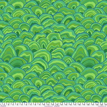 Kaffe Fassett Collective Classics Plus PWBM092.GREEN Wobble - Green by FreeSpirit Fabrics, Image