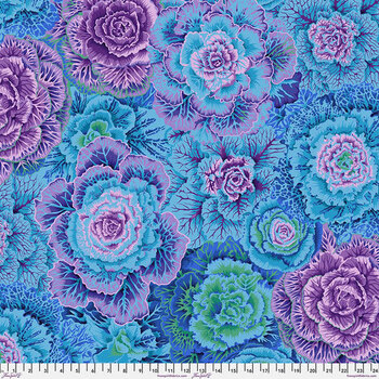 Kaffe Fassett Collective Classics Plus PWPJ051.BLUEX Brassica - Blue by FreeSpirit Fabrics, Image