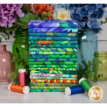 Kaffe Fassett Collective Classics Plus  20 FQ Set - Tidal by FreeSpirit Fabrics, Image