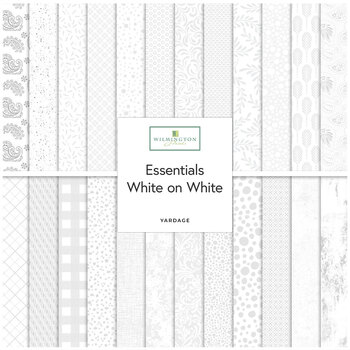 Essentials White on White  Yardage by Wilmington Prints, Image