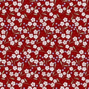 Forever Blooms LEICC64-3 Claret by Cassandra Connolly for Lewis & Irene, Image