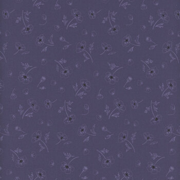 Forever Blooms CC63-3 Prussian Blue by Cassandra Connolly for Lewis & Irene, Image