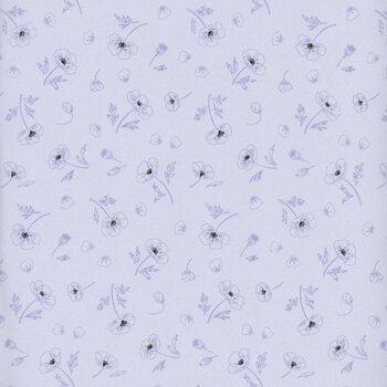 Forever Blooms CC63-1 Pale Blue by Cassandra Connolly for Lewis & Irene, Image