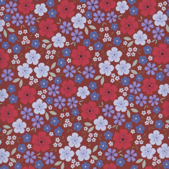 Forever Blooms CC62-3 Claret by Cassandra Connolly for Lewis & Irene, Image