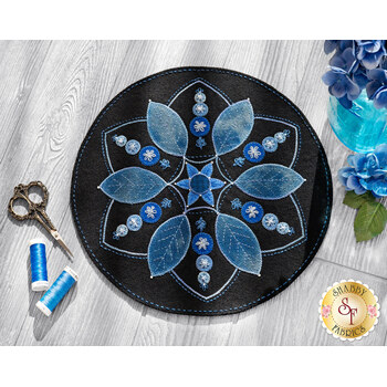  Kaleidoscope - Stitching the Blues Wool Mat Kit, Image