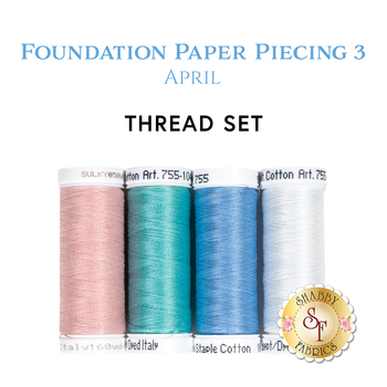  Foundation Paper Piecing Series 3 - April - 4pc Thread Set, Image