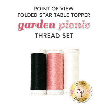  Point of View Folded Star Table Topper - Garden Picnic - 3pc Thread Set, Image