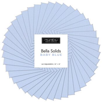 Bella Solids  Charm Pack 9900PP-132 Baby Blue by Moda Fabrics, Image