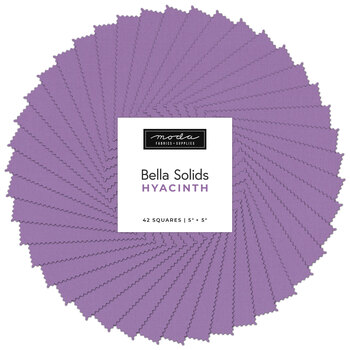 Bella Solids  Charm Pack 9900PP-93 Hyacinth by Moda Fabrics, Image