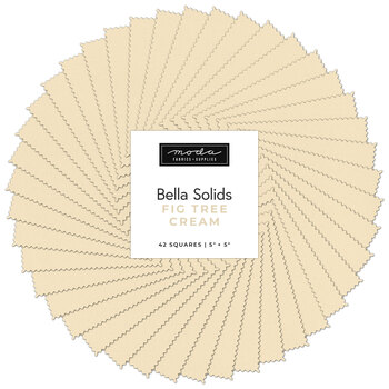 Bella Solids  Charm Pack 9900PP-67 Fig Tree Cream by Moda Fabrics, Image