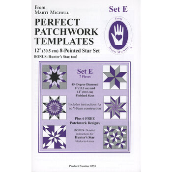 Perfect Patchwork Templates - 8 Pointed Star - Set E #8255, Image