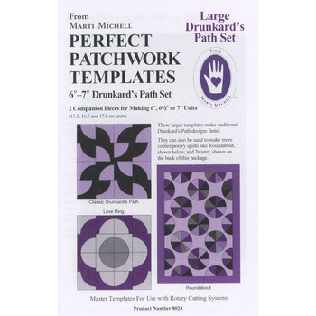 Perfect Patchwork Templates - Large Drunkard's Path Set #8024, Image